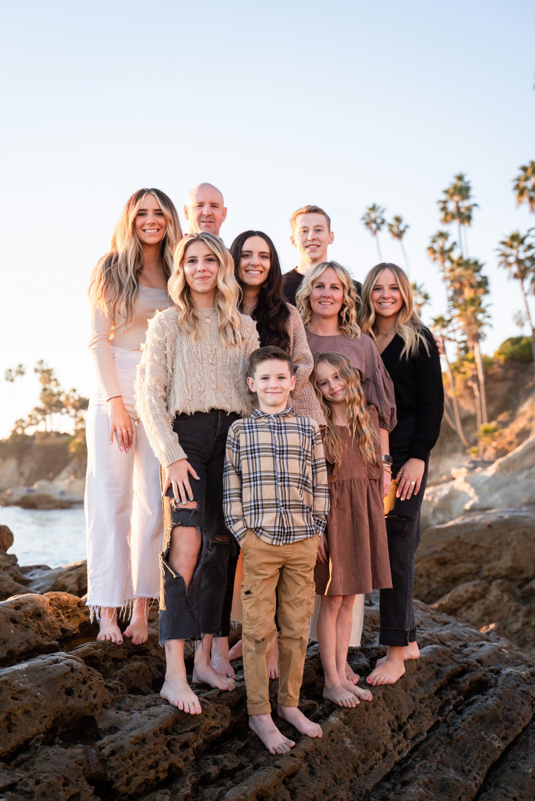 Parents and children together during a candid family session