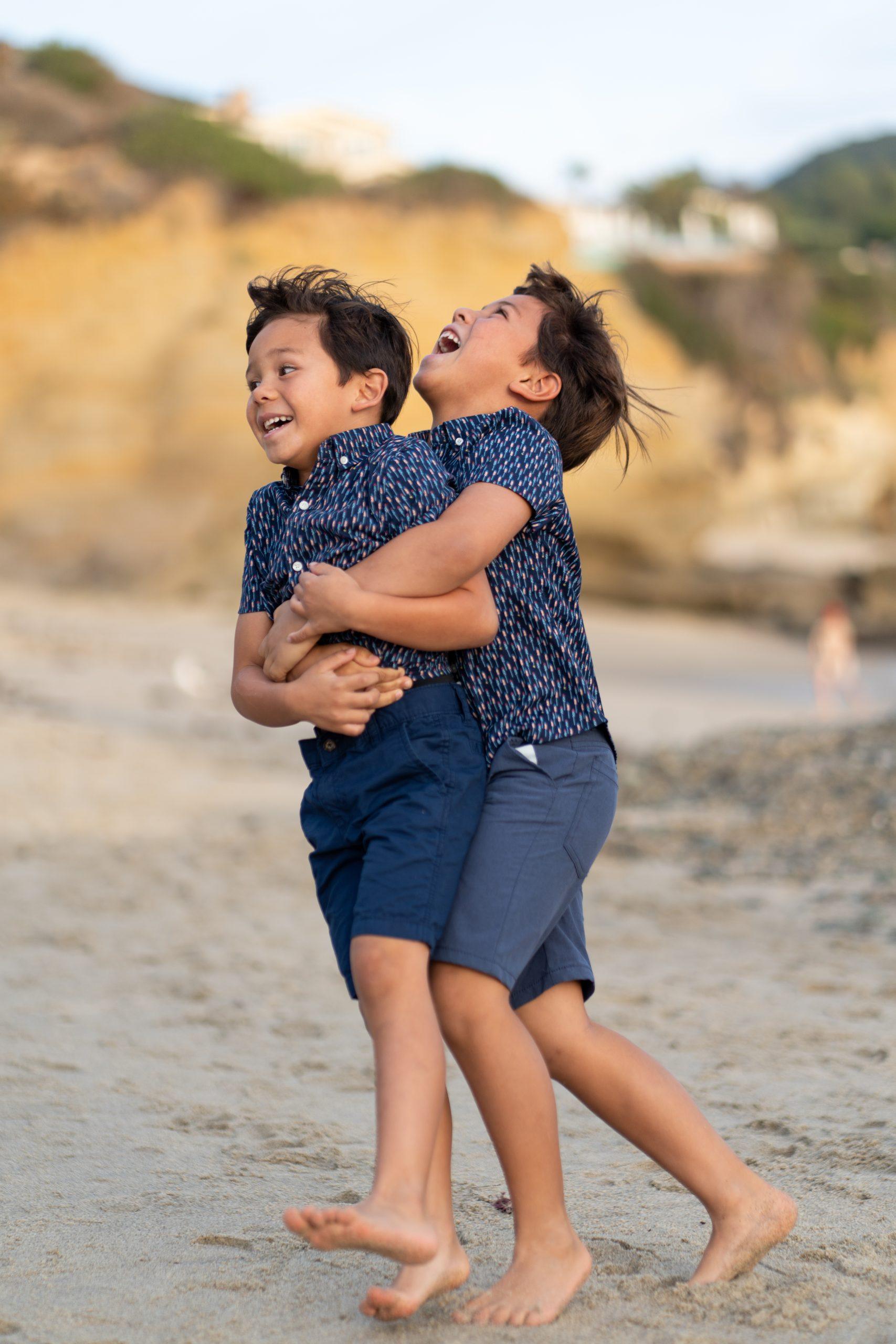 Family portrait session at the beach