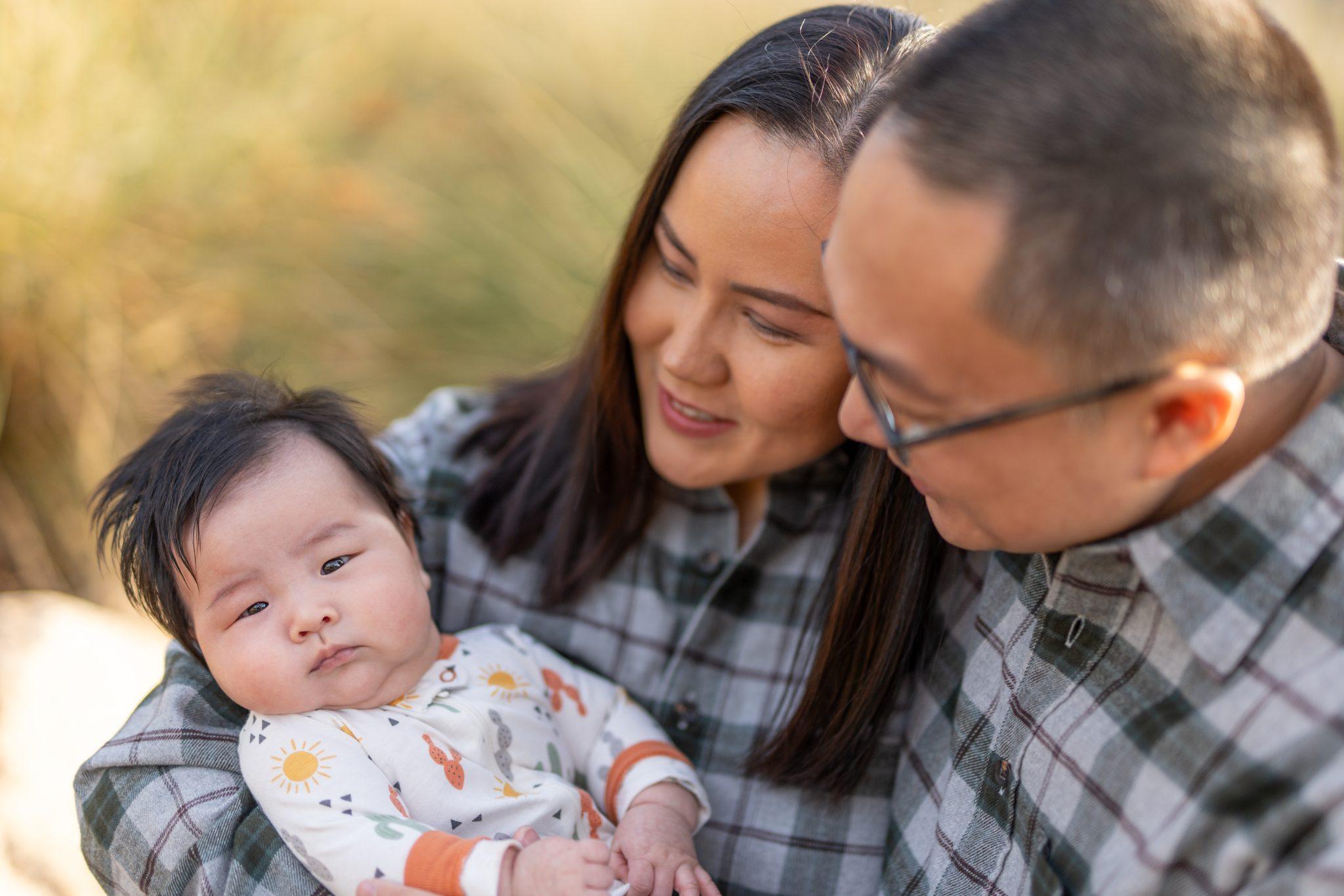 Family portrait at Jeffrey Open Space Trail in Irvine